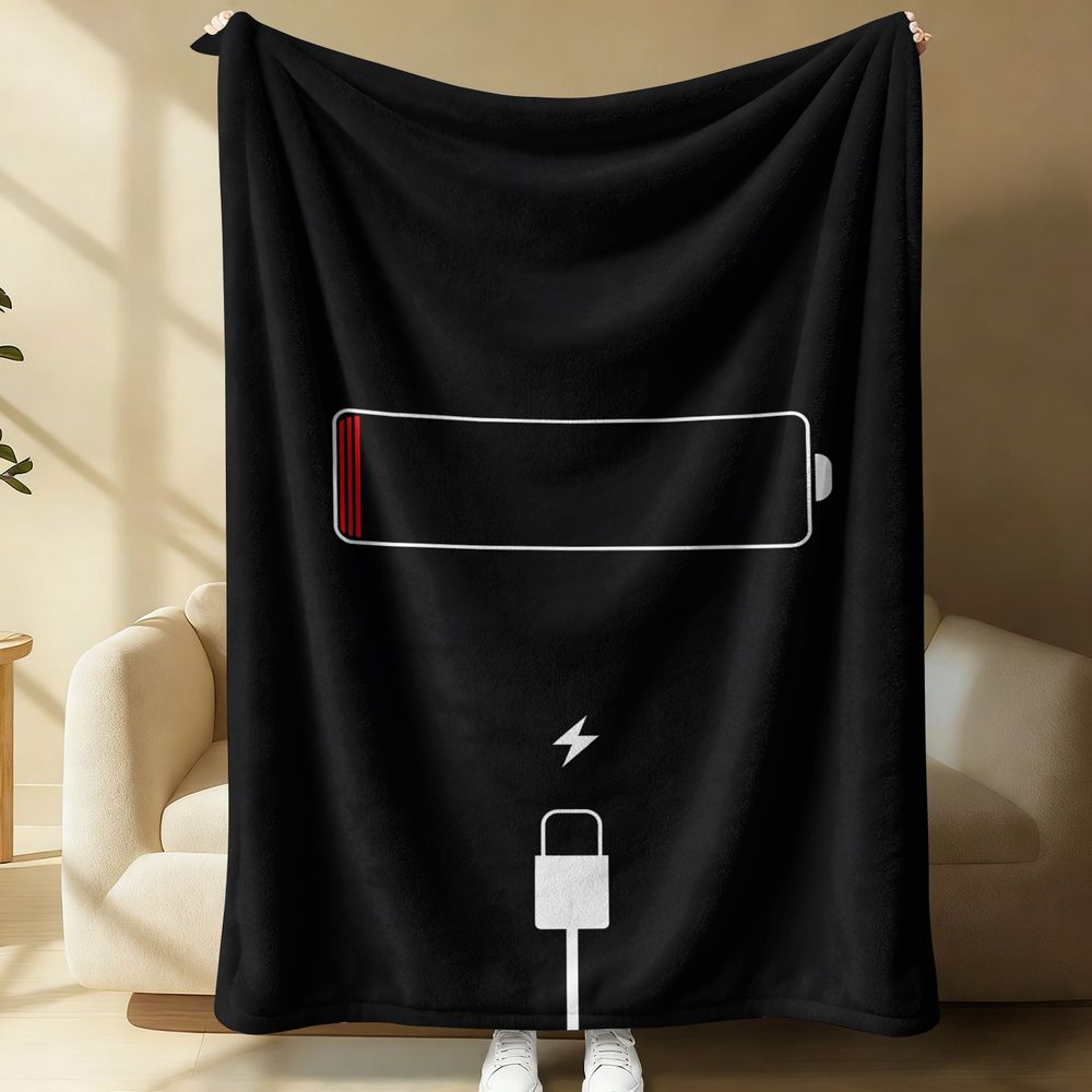 Office Print Tech - Minimalist Low Battery Charging Icon Print