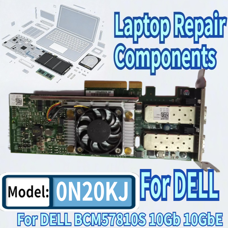 Gigabit Network Card - 95% New For DELL BCM57810S 10Gb