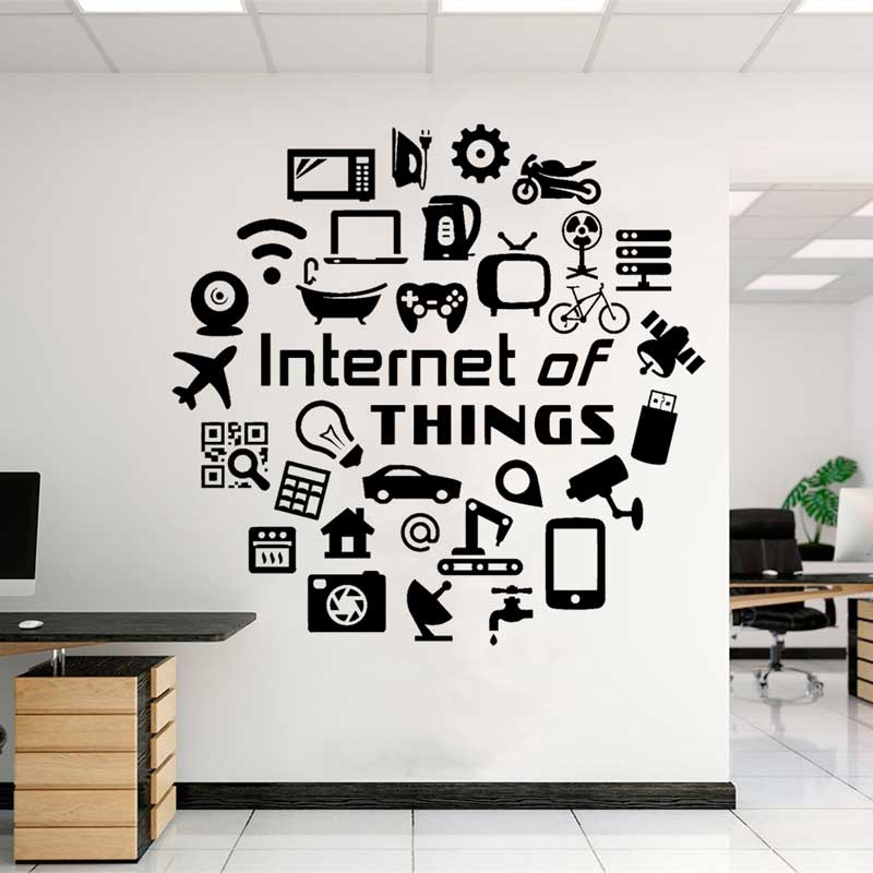 Office Tech Company - Tech vinyl wall decals Internet of