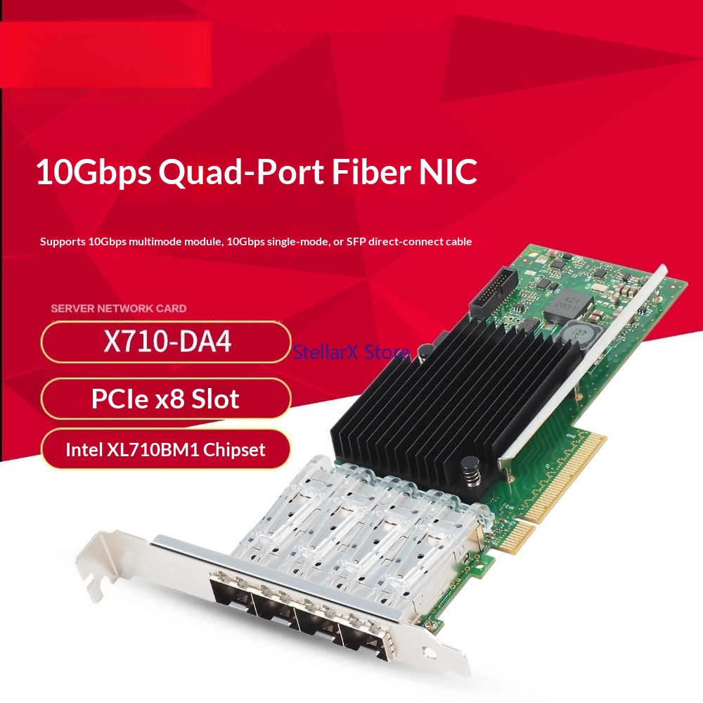 Gigabit Network Card - XL710 chip 4SFP 10G four-port network