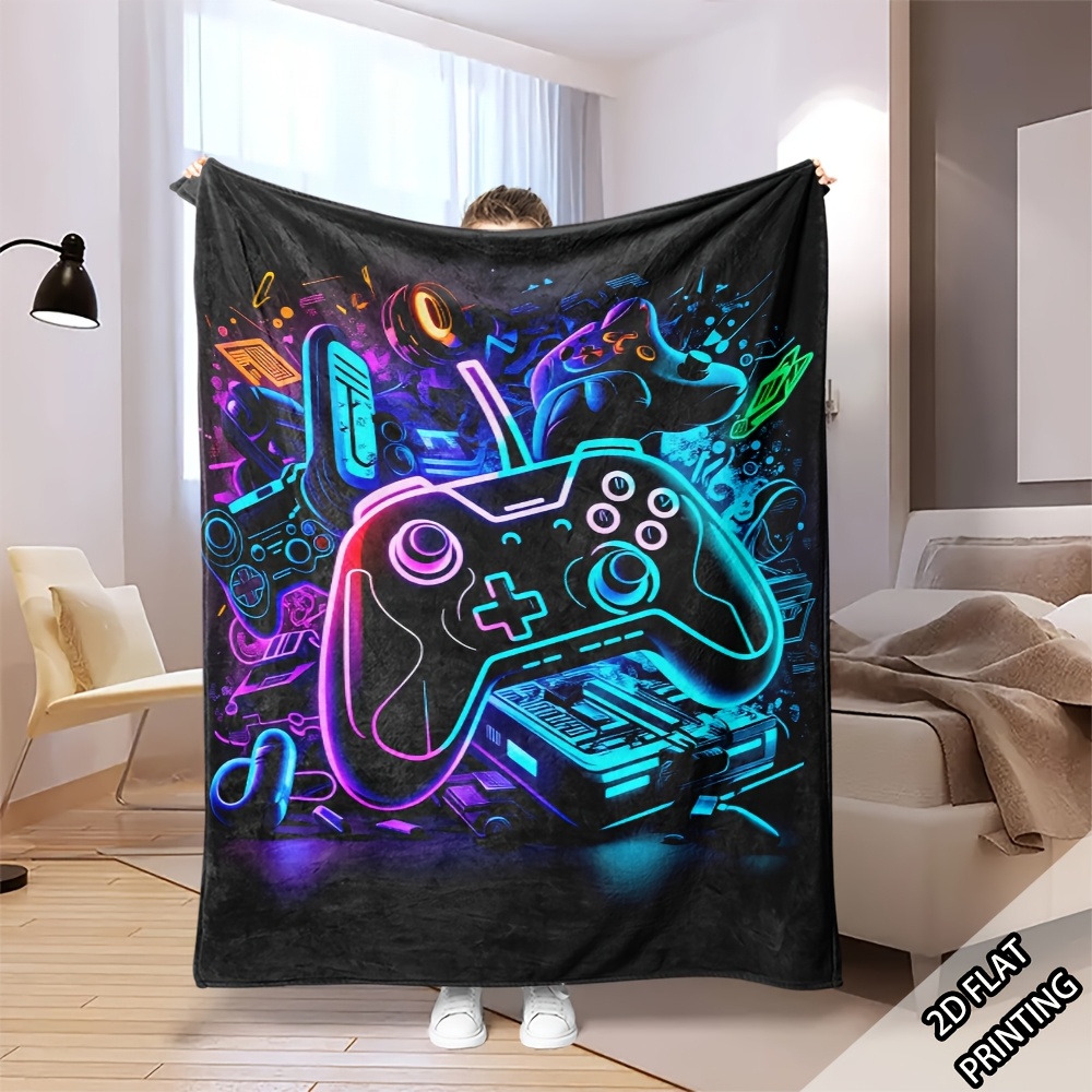 Vibrant Gamepad Tech Art Throw - Office Print Tech 评论和价格