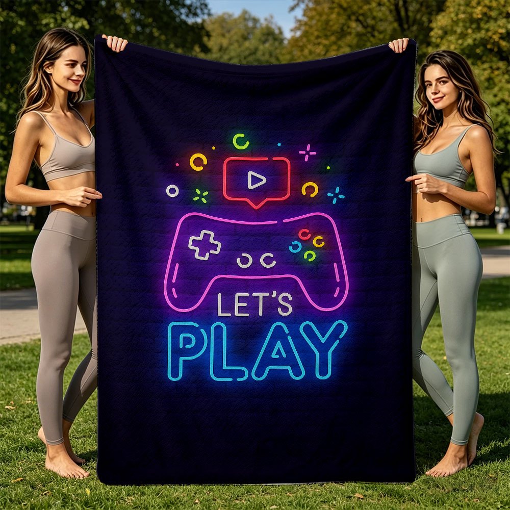 Vibrant Gamepad Tech Art Throw - Office Print Tech 评论和价格