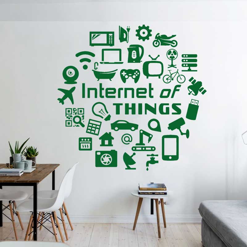 Tech vinyl wall decals Interne - Office Tech Company 评论和价格