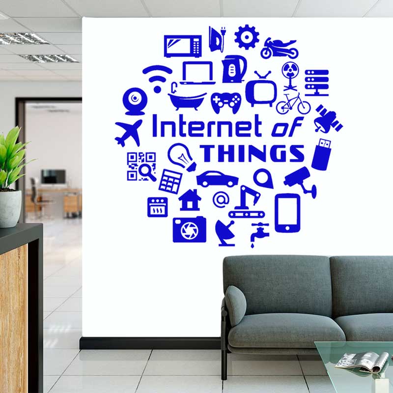 Tech vinyl wall decals Interne - Office Tech Company 评论和价格