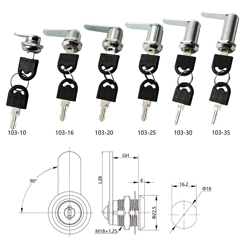 Cam Lock Security Lock 16-40mm - Cash Drawer Pos 评论和价格